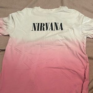 Pink and white shirt